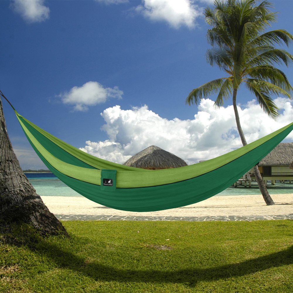 MalloMe Camping Hammock with Straps - Portable Outdoor Hammock for Adults, Kids - Single Hamac - 1 Person Hammocks - Tree Hamac Swing with Accessories - Hamock Tent for Travel - Hammocks for Outside
