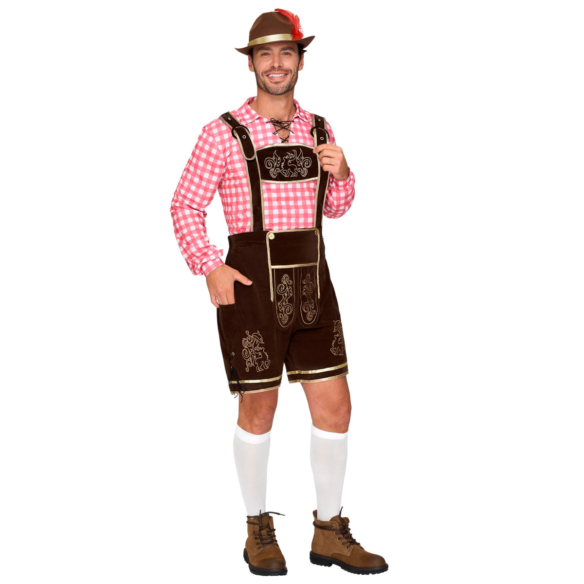 Spooktacular Creations Bavarian Oktoberfest Costume Lederhosen Men-L 🍁 All In One Marketplace Canada
