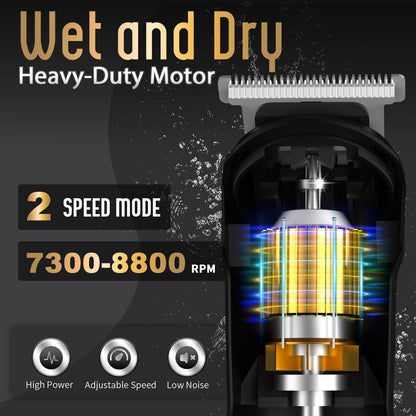 Ufree Beard Trimmer for Men, Waterproof Electric Razor Shaver for Nose, Body, Face and Mustache, Cordless Hair Clippers Men Grooming Kit, Gifts for Husband Father Silver - Available at All In One Marketplace Canada