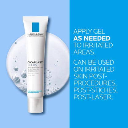 La Roche-Posay Face and Body Post Procedure Scar Gel, Cicaplast Gel B5 Hyaluronic Acid Skin Recovery Accelerator with Vitamin B5 & Shea Butter. Soothing and Repairing, Fragrance Free, 40mL - Available at All In One Marketplace Canada