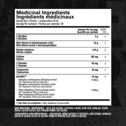 NITROSURGE Pre Workout Supplement - Endless Energy, Instant Strength Gains, Clear Focus, Intense Pumps - Nitric Oxide Booster & Powerful Preworkout Energy Powder - 30 Servings, Blue Raspberry