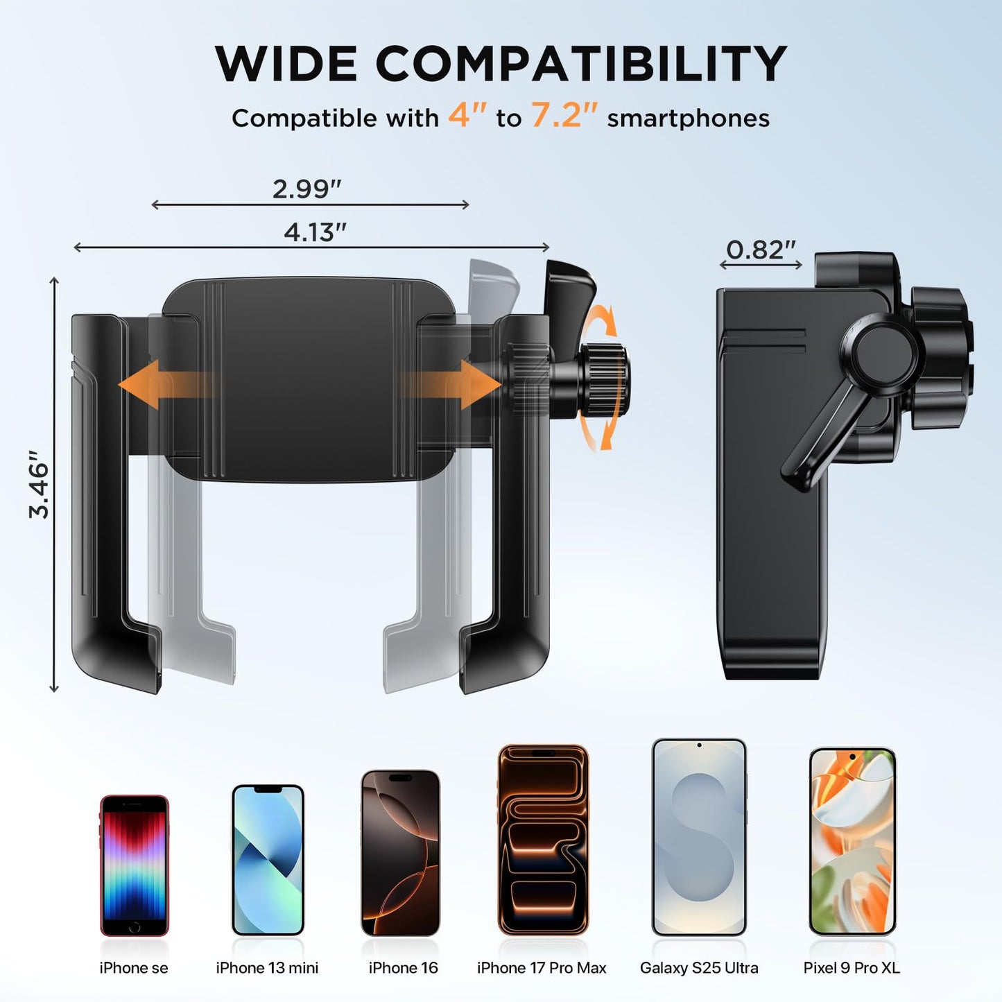Miracase Bike Motorcycle Phone Holder, [1s Quick Lock] Bicycle Phone Mount Handlebar Cell Phone Clamp for Scooter, Compatible with iPhone Samsung Google