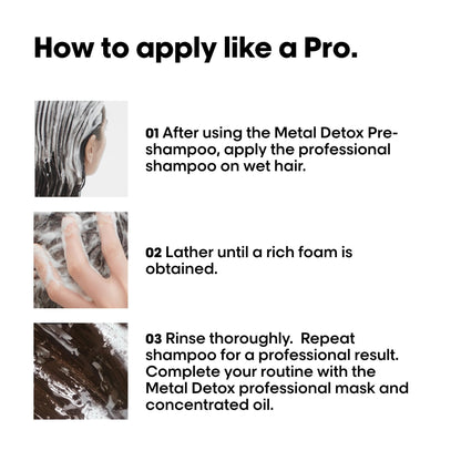 L'Oréal Professionnel Metal Detox Shampoo, Sulfate-Free Anti-Metal Cleanser for Color Treated & Damaged Hair, Reduces Breakage - Available at All In One Marketplace Canada