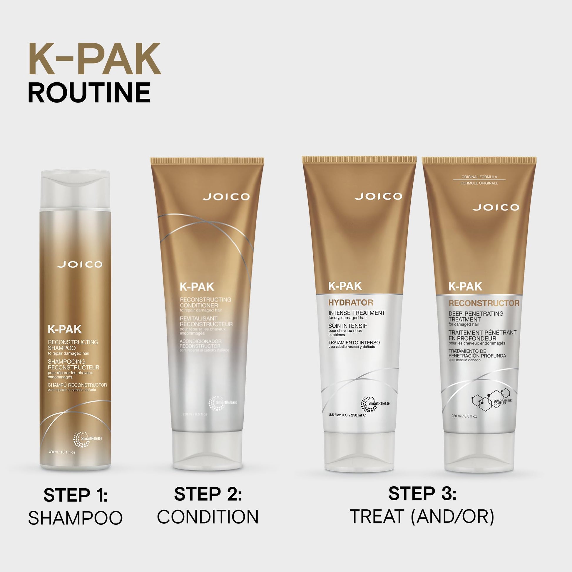Joico K-PAK Daily Reconstructing Conditioner, Heat Protectant, Moisturizing Cleansing, Repair Damaged Hair, with Keratin and Primrose Oil, Sulfate-Free Joico