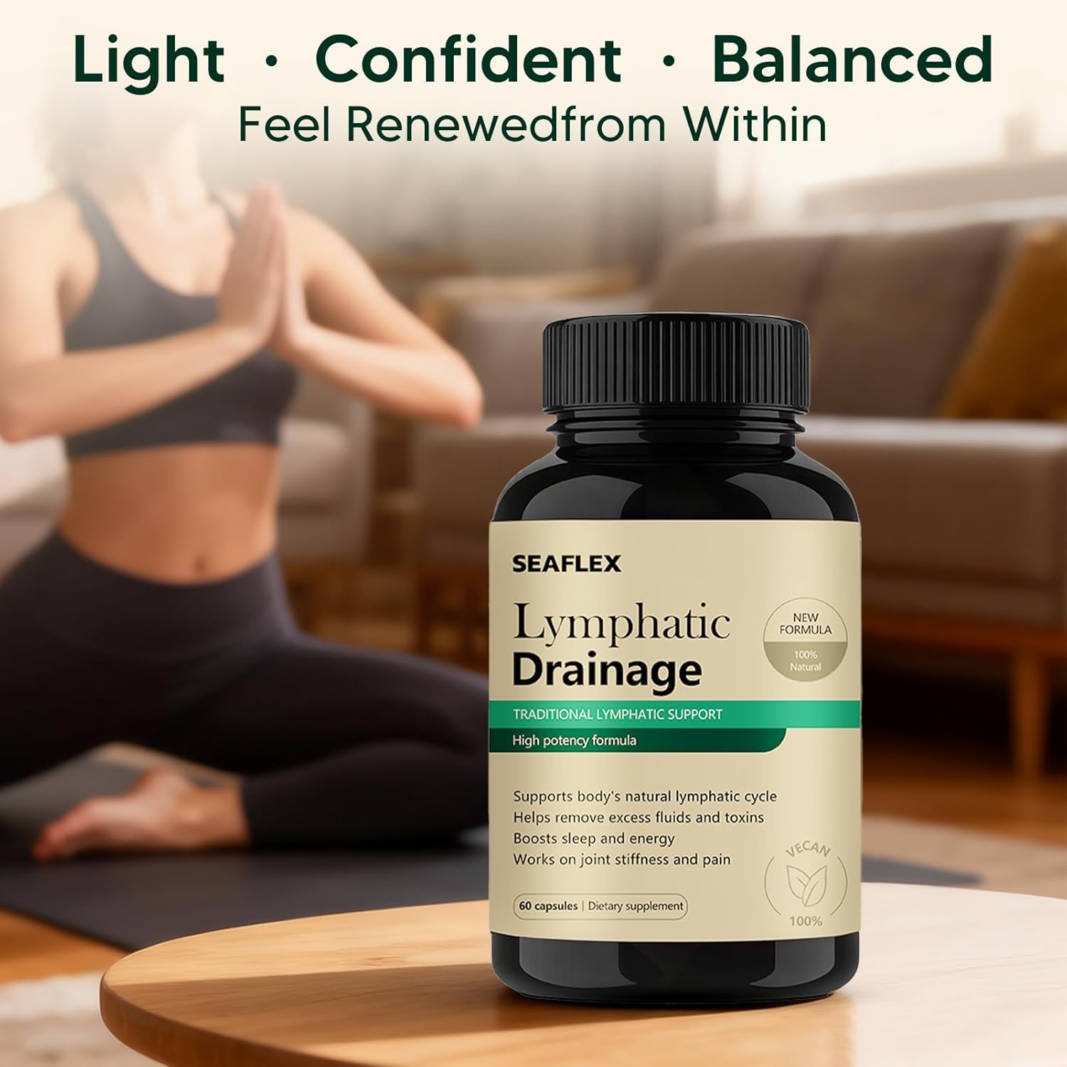 Lymphatic Drainage Capsules 60 Capsules – Lymphatic Drainage & Supports Cellulite Reduction - Available at All In One Marketplace Canada