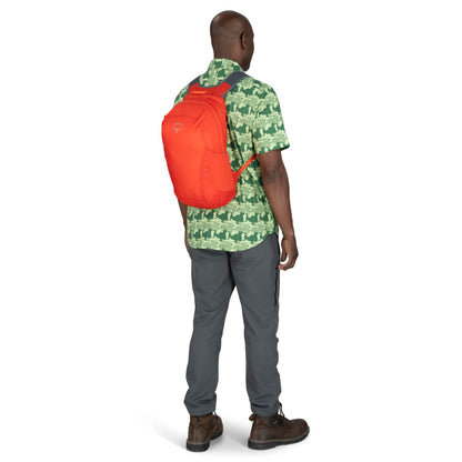 Osprey Ultralight Collapsible Stuff Pack - Lightweight, Packable Travel Backpack — Extra Bag For Travel and Every Day — 18 L Capacity Daypack to Expand Luggage, Tundra Green