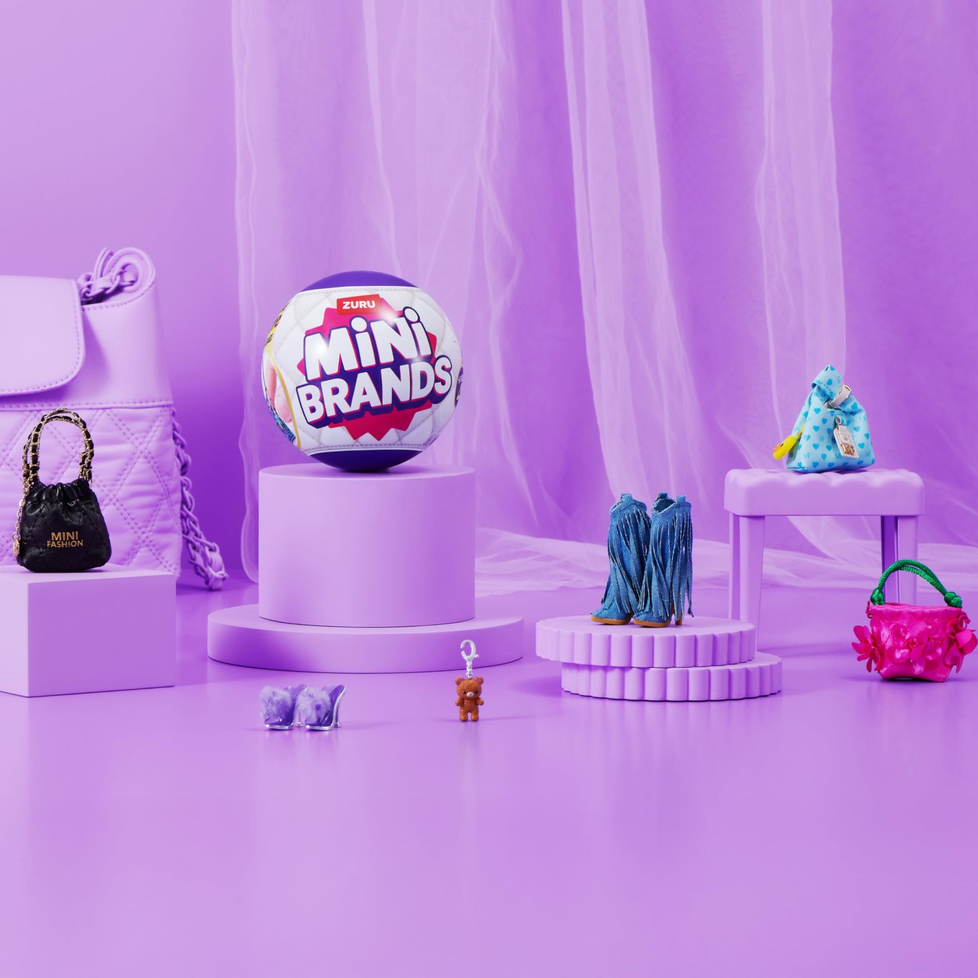 Mini Brands Fashion Series 4 2 Pack by ZURU – Novelty Unboxing Collectible Toy with 5 Mystery Mini Fashion Bags, Shoes & Accessories, 80+ Styles to Collect, Ages 3+, Kids, Teens & Adults Mini Brands