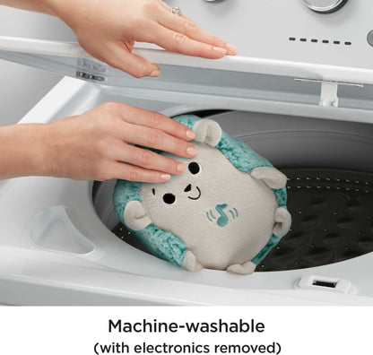 Fisher-Price Baby Musical Toy Calming Vibes Hedgehog Soother Plush Sound Machine with Vibrations for Newborns, Blue Fisher-Price