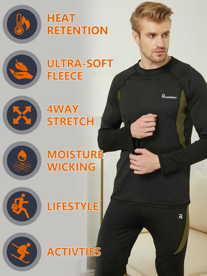 Thermal Underwear for Men Long Johns Hunting Base Layer Set Black XL 🍁 All In One Marketplace Canada