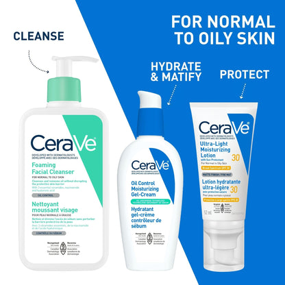 CeraVe Foaming Face Wash, Gentle Face Cleanser for Men & Women with Hyaluronic Acid, Niacinamide, Ceramides. Makeup Remover for oily skin, Fragrance-Free, Non-Comedogenic, Sensitive Skin, 473ML