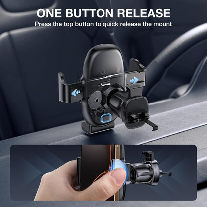 Miracase Phone Holder for Car Vent【2026 Wider Clamp & Metal Hook】 Car Phone Holder Mount for Vent Clip Hand Free Cell Phone Car Mount for iPhone 17 Pro Max 16 15 14 13 12 Samsung S25 Car Accesorries - Available at All In One Marketplace Canada