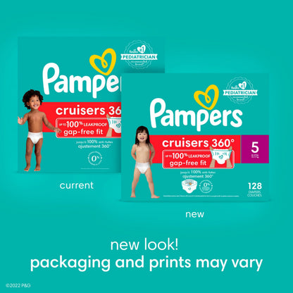 Pampers Diapers - Cruisers 360 degrees - Size 7, 44 Count, up to 100% Leakproof Fit, Designed for Active Babies, Pull On Diaper, EZ Off Tabs Designed for Easy Changes 🍁 All In One Marketplace Canada