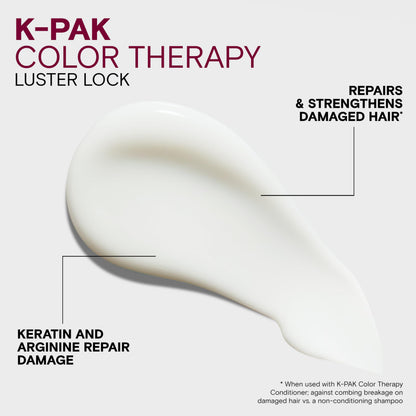 Joico K-PAK Color Therapy Luster Lock Instant Shine & Repair Treatment, Conditioning Detangler with Argan and Keratin, Sulfate Free, 150mL