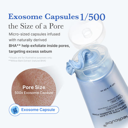 medicube Zero Pore Clear Blue Capsule Facial Deep Cleanser for Skin Texture, Blackhead & Pore Care | AHA, BHA & PHA for Double Cleansing, Daily Gentle Face Wash, Korean Skincare | 120g / 4.23 oz - Available at All In One Marketplace Canada