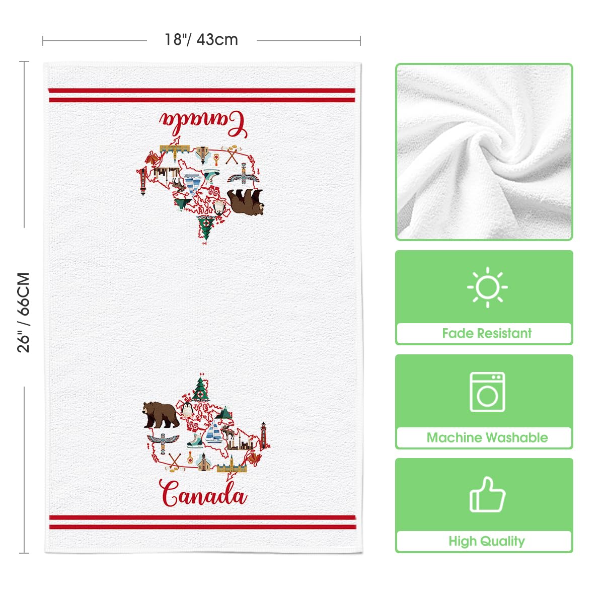Artoid Mode Canada Maple Leaf Souvenirs Gifts Kitchen Towels Dish Towels, 18x26 Inch Canada Day Holiday Home Decoration Hand Towels Set of 2 🍁 All In One Marketplace Canada