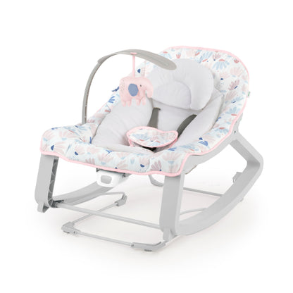 Ingenuity Keep Cozy 3-in-1 Grow with Me Vibrating Baby Bouncer Seat & Infant to Toddler Rocker, Vibrations & Toy Bar, 0-30 Months Up to 40 lbs (Pink Burst) 🍁 All In One Marketplace Canada