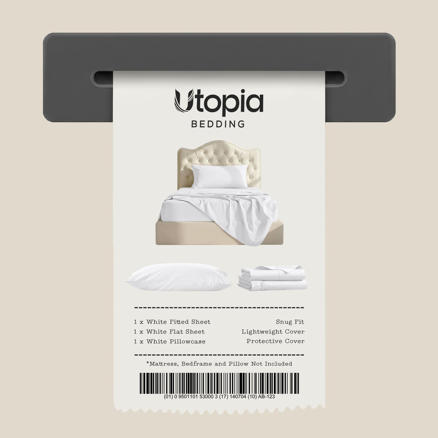 Utopia Bedding Twin/Single Bed Sheets - 3 Piece Twin Size Cooling Sheet Set - Hotel Luxury Soft Breathable Microfiber, Oeko-TEX, Deep Pocket Easy Fit & Care, Fade & Wrinkle Resistant, White