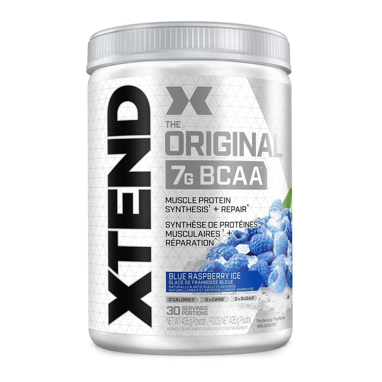 Scivation XTEND Original BCAA Powder | Sugar Free Post Workout Muscle Recovery Drink with Amino Acids | 7g BCAAs for Men & Women | 30 Servings, Blue Raspberry Ice Scivation