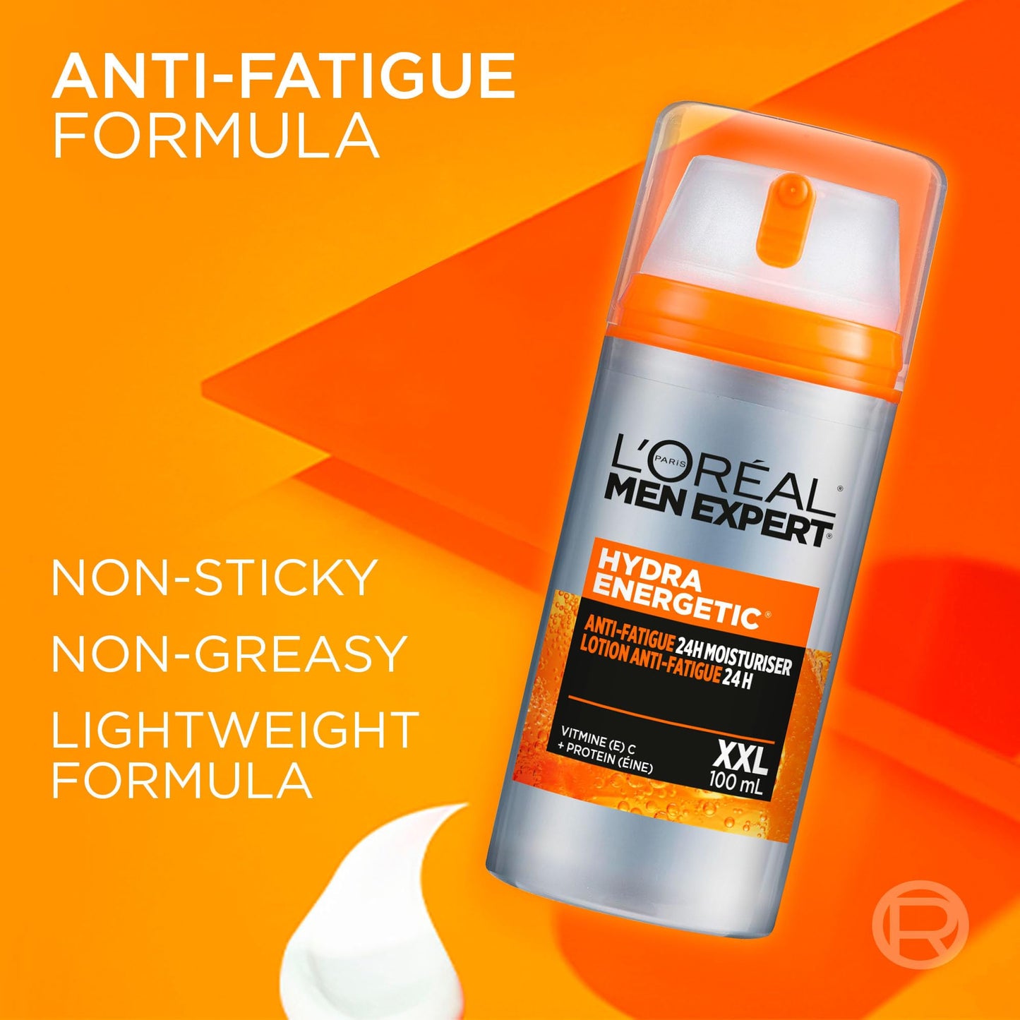 L’Oréal Paris Men Expert Hydra Energetic XXL Anti Fatigue Daily Non Greasy Moisturizer for Men with Vitamin C & Protein, 24HR Hydration, For Dry and Dull Skin, Reduces the Look of Fine Lines, 100ml 🍁 All In One Marketplace Canada