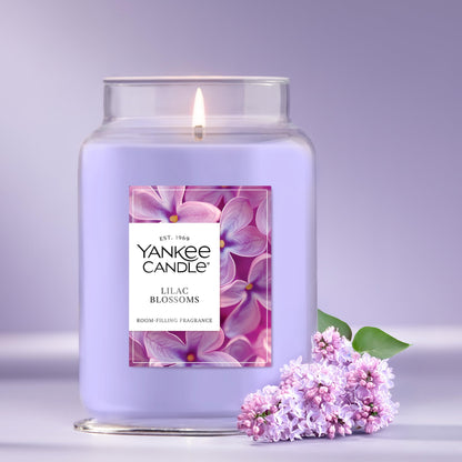Yankee Candle Large Jar Scented Candle with up to 150 Hour Burn Time, Premium Plant Wax Blend for Cleaner Consistent Burn and Room Filling Fragrance, 22 oz, Lilac Blossoms 🍁 All In One Marketplace Canada