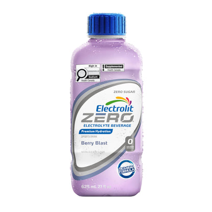 Electrolit Zero Hydration Beverage & Recovery Drink w/Electrolytes, 625ml - Pack of 12- BERRY BLAST 🍁 All In One Marketplace Canada