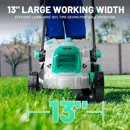 Litheli Cordless Lawn Mower 13 Inch, 5 Heights, 20V Battery Lawnmower for Garden, Yard and Farm, with Brushless Motor, 4.0Ah Battery & Charger Included 🍁 All In One Marketplace Canada