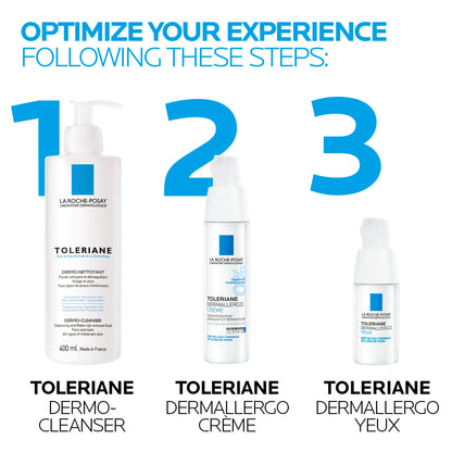 La Roche-Posay Eye Cream for Sensitive Skin, Toleriane Dermallergo Eye Cream, Intense Soothing Care with Shea Butter and Glycerin, Allergy Tested & Fragrance Free, 20ml La Roche-Posay