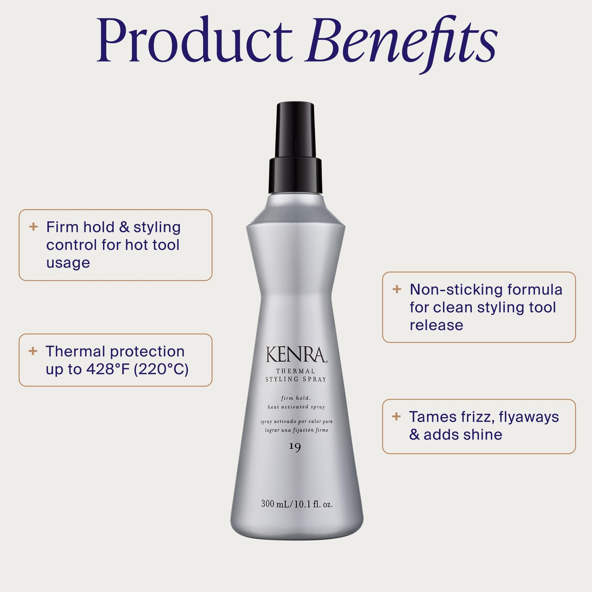 Kenra Thermal Styling Spray 19 | Heat Protectant Spray for Blow Drying & Flat Iron Use | Flexible Hold | 300 mL Kenra
