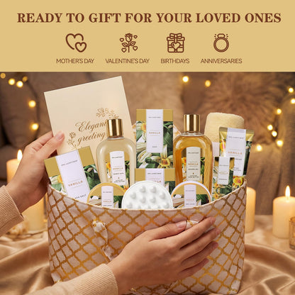 Gift Baskets for Women Spa Luxetique Birthday Gift 15pc Vanilla Gifts Set 🍁 All In One Marketplace Canada