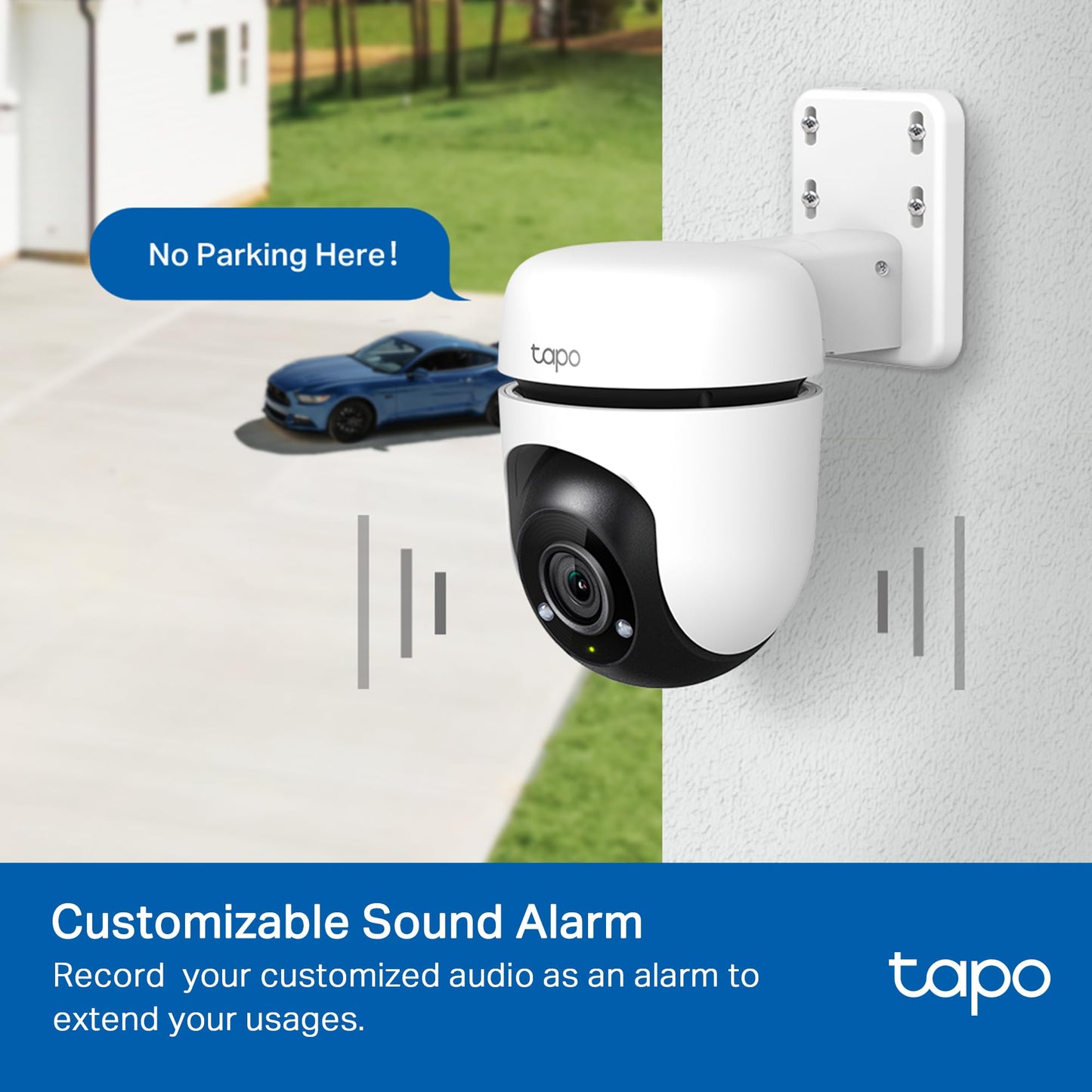 Tapo 1080p Pan/Tilt Outdoor Wired Security Wi-Fi Camera, 360° Visual Coverage, Up to 98ft Night Vision, Motion/Person Detection, Physical Privacy Mode, Works w/Alexa &Google Home(Tapo C500)