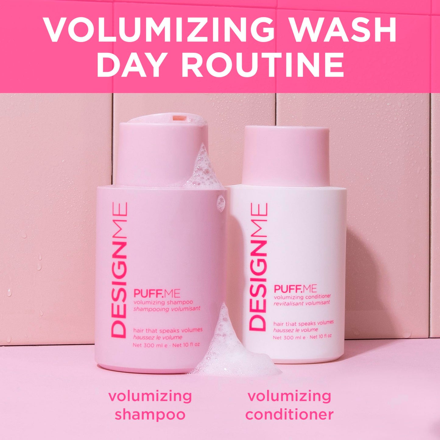 PUFF.ME Volumizing Conditioner by DESIGNME | Hydrating with Sunflower Seed Oil for Hair Volume | Detangling Conditioner for Straight & Wavy Hair | Sulfate Free - Available at All In One Marketplace Canada