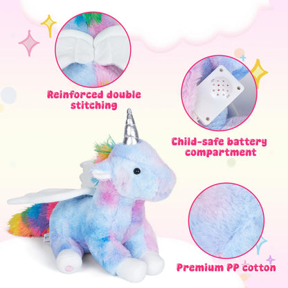 CozyWorld 42CM Light up Rainbow Unicorn Stuffed Animal Glowing Soft Plush 🍁 All In One Marketplace Canada