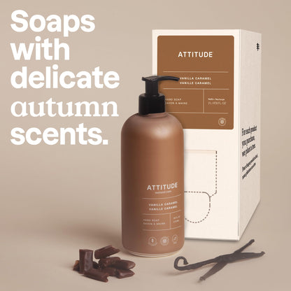 ATTITUDE Liquid Hand Soap Refill, EWG Verified, Made in Canada, Plant and Mineral-Based, Vegan Personal Care Products, Vanilla Caramel Scent, 2 L 🍁 All In One Marketplace Canada