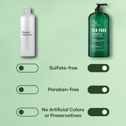 Botanic Hearth Tea Tree Shampoo for Dry & Itchy Scalp, Soothing & Hydrating Cleanser with Natural Tea Tree Oil, Sulfate & Paraben Free, For Men & Women, 16 fl oz - Available at All In One Marketplace Canada
