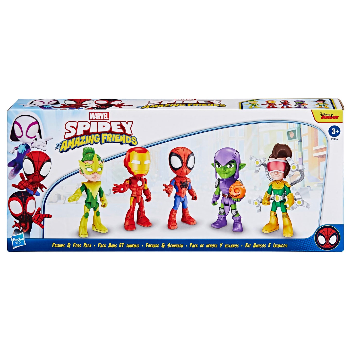 Marvel Spidey and His Amazing Friends, Friends & Foes Pack, 5 Action Figures, 4-Inch, Preschool Super Hero Toys for Kids Ages 3 and Up, Amazon Exclusive Hasbro