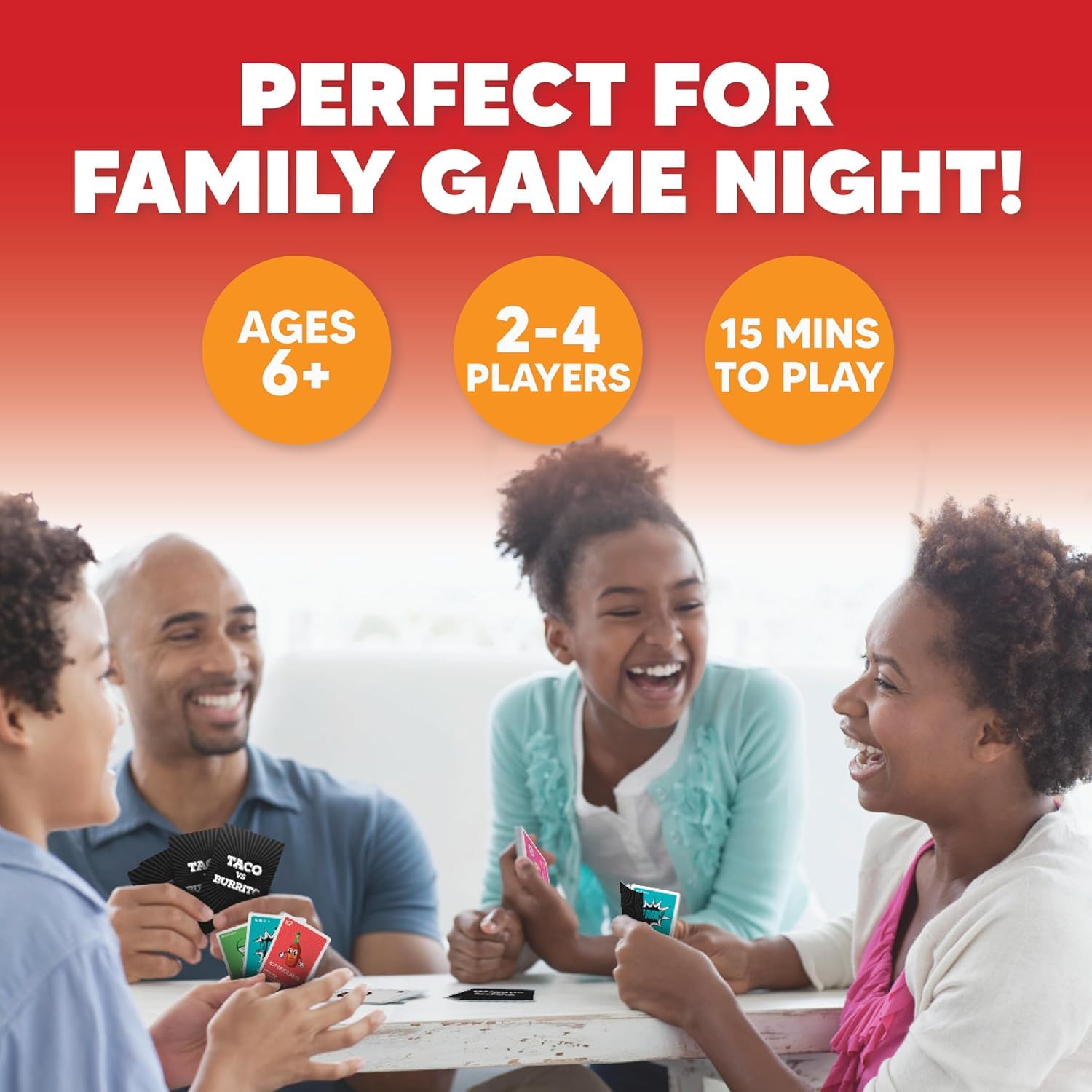 Taco vs Burrito - The Wildly Popular Surprisingly Strategic Card Game Created by a 7 Year Old - a Family-Friendly Party Game for Kids, Teens & Adults - Available at All In One Marketplace Canada