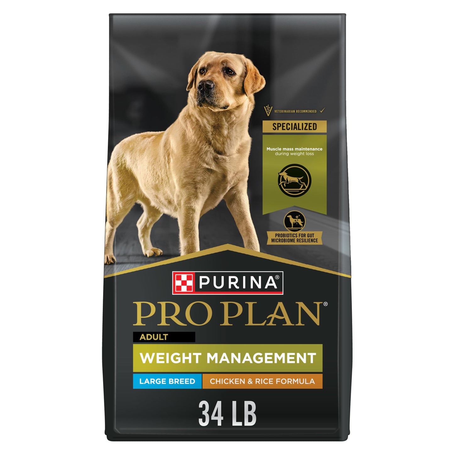 Purina Pro Plan FOCUS Adult Weight Management Large Breed Formula Adult Dry Food - (1) 34 lb. Bag - Available at All In One Marketplace Canada