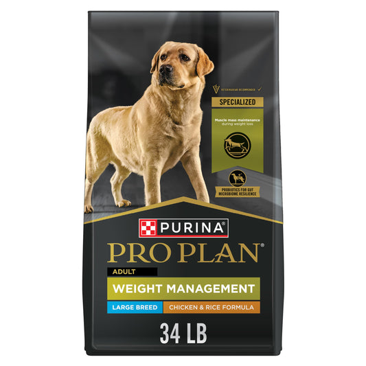 Purina Pro Plan FOCUS Adult Weight Management Large Breed Formula Adult Dry Food - (1) 34 lb. Bag - Available at All In One Marketplace Canada