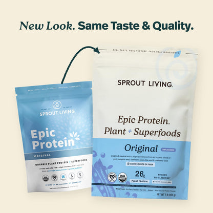 Sprout Living Epic Protein Powder Original 1 lb, original, 1-pound Sprout Living