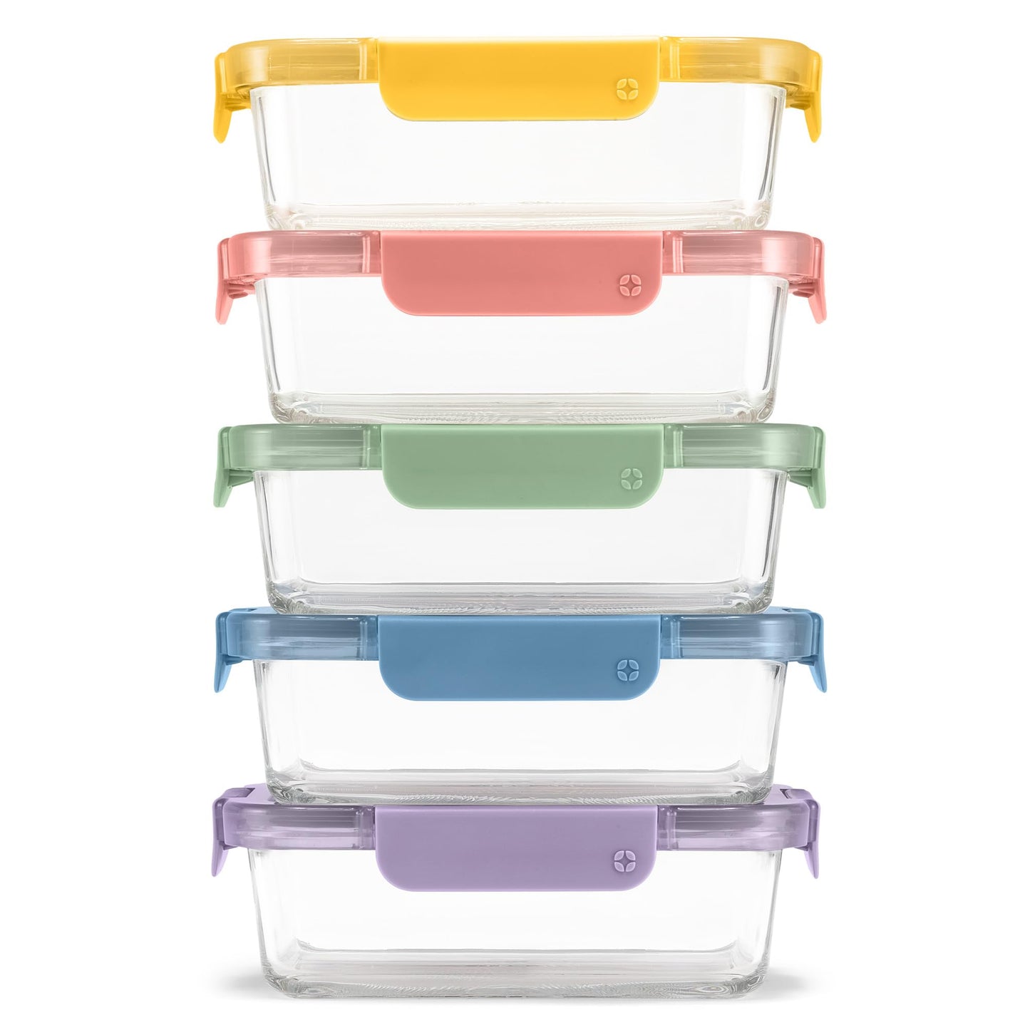 Ello Color Lock 3.4 Cup 10PC, 5 Pack Glass Meal Prep Sets Leak-Proof Glass Food Storage Containers with Airtight BPA-Free Plastic Lids, Dishwasher, Microwave, and Freezer Safe, Desert Festival 🍁 All In One Marketplace Canada Ello