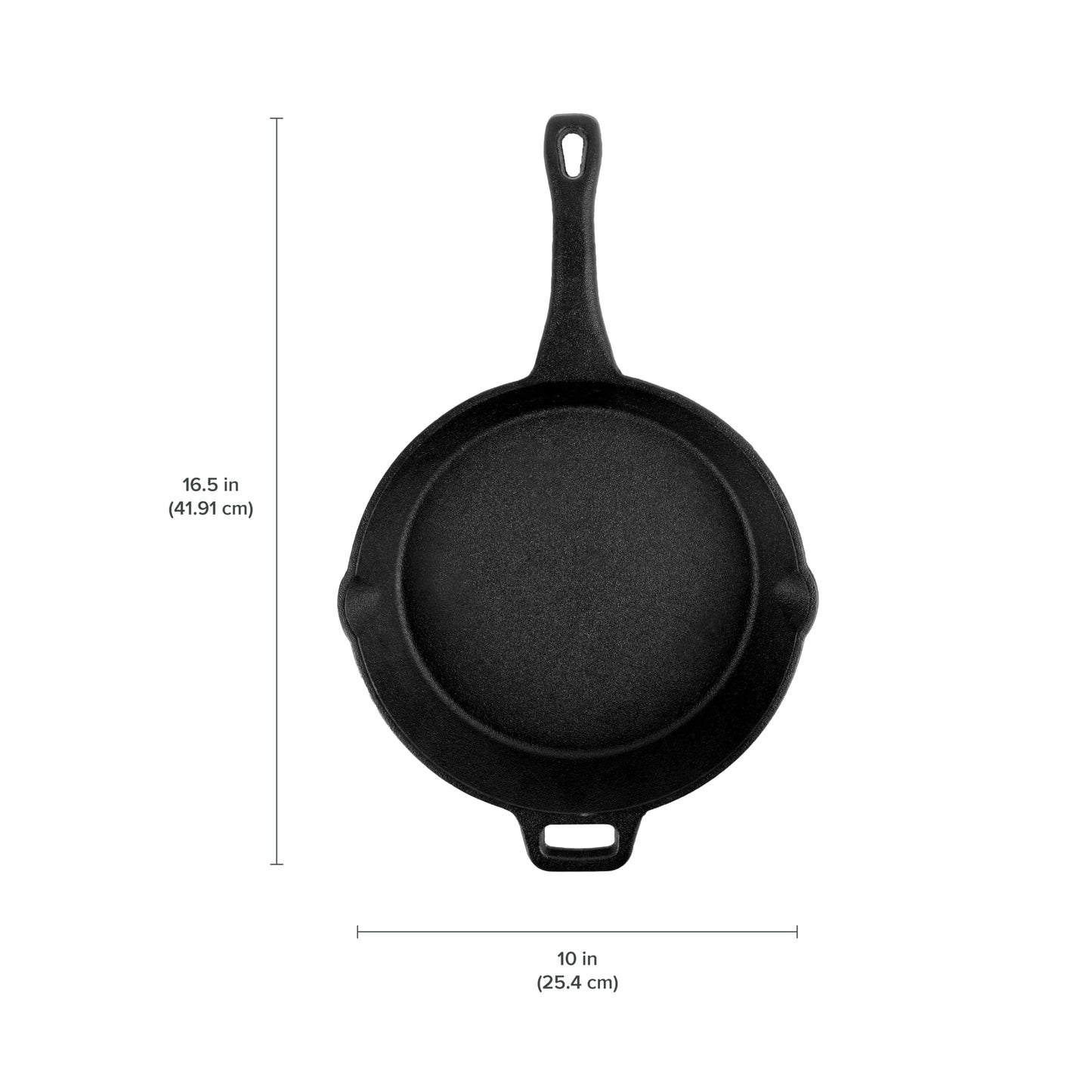 Coghlan's Cast Iron Skillet – 10.1-Inch Pre-Seasoned Frying Pan with Dual Pour Spouts & Helper Handle for Campfire Cooking, Stove, Grill, or Oven – Durable Outdoor Cookware Coghlan's