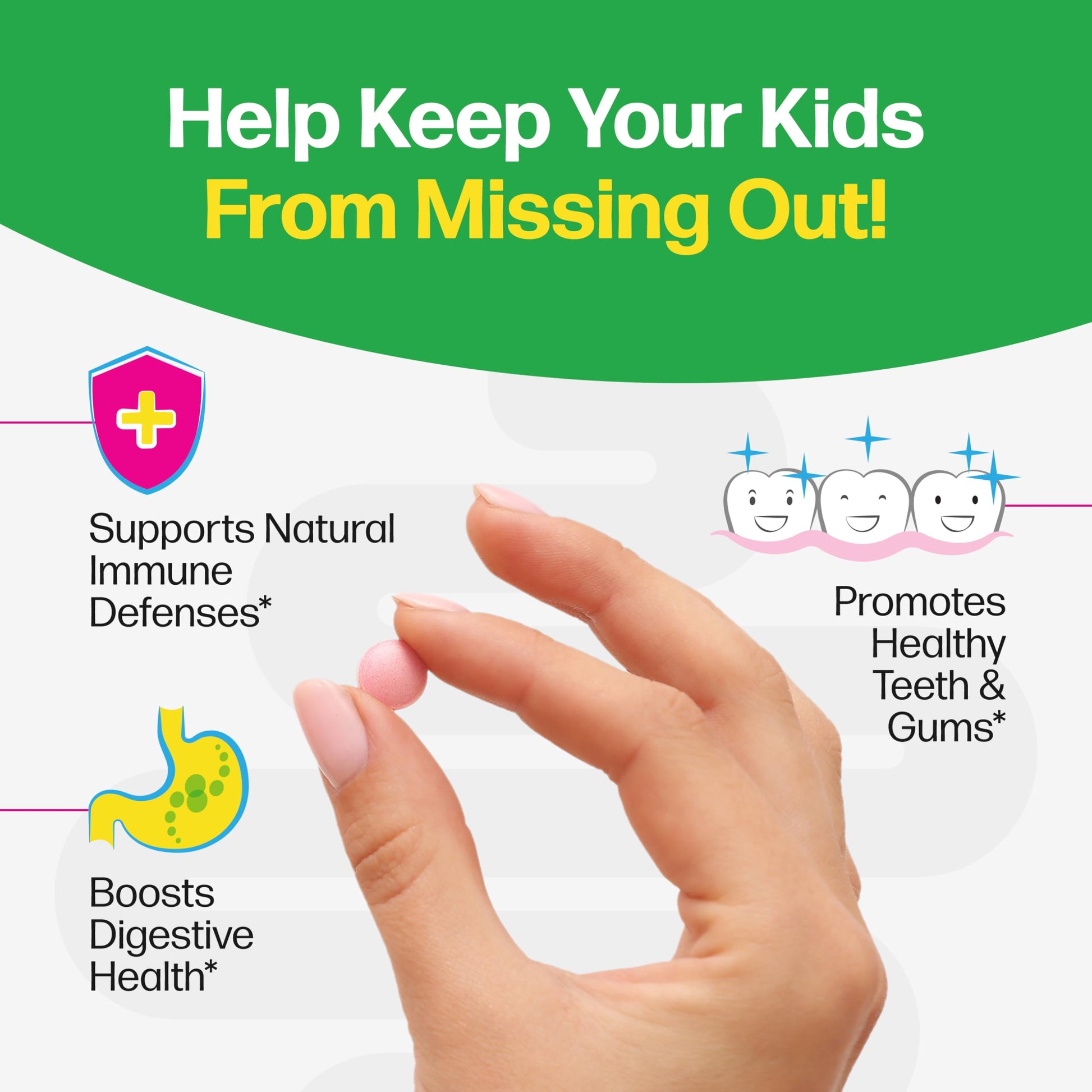Culturelle Kids Daily Probiotic Chewable for Kids|With 100% Naturally Sourced Lactobacillus GG Strain|Most Clinically Studied Probiotic|Pediatrician Recommended|Berry Flavor|30 Count Chews - Available at All In One Marketplace Canada