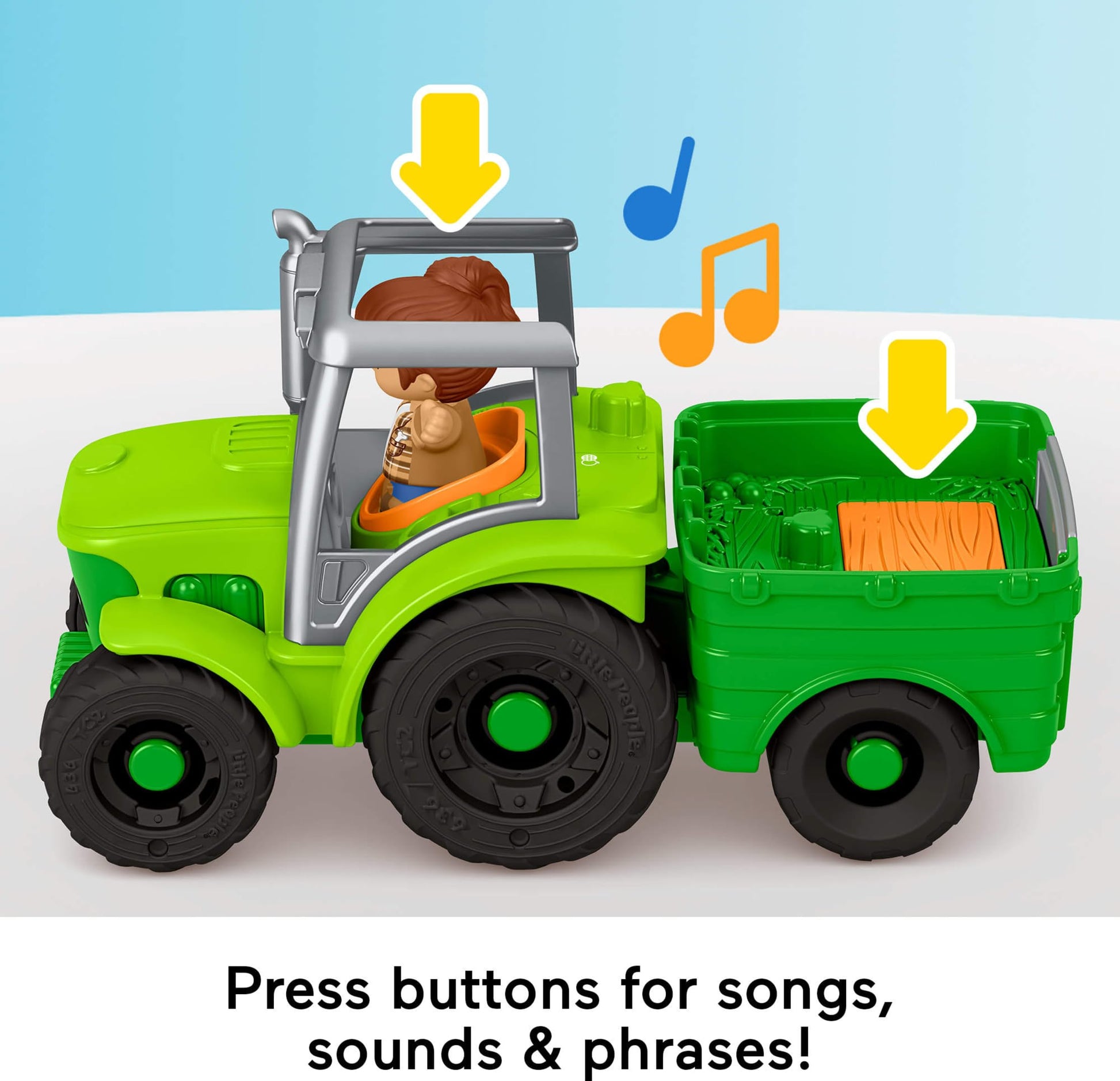 Fisher-Price Little People Push & Play Tractor, Multilanguage Fisher-Price