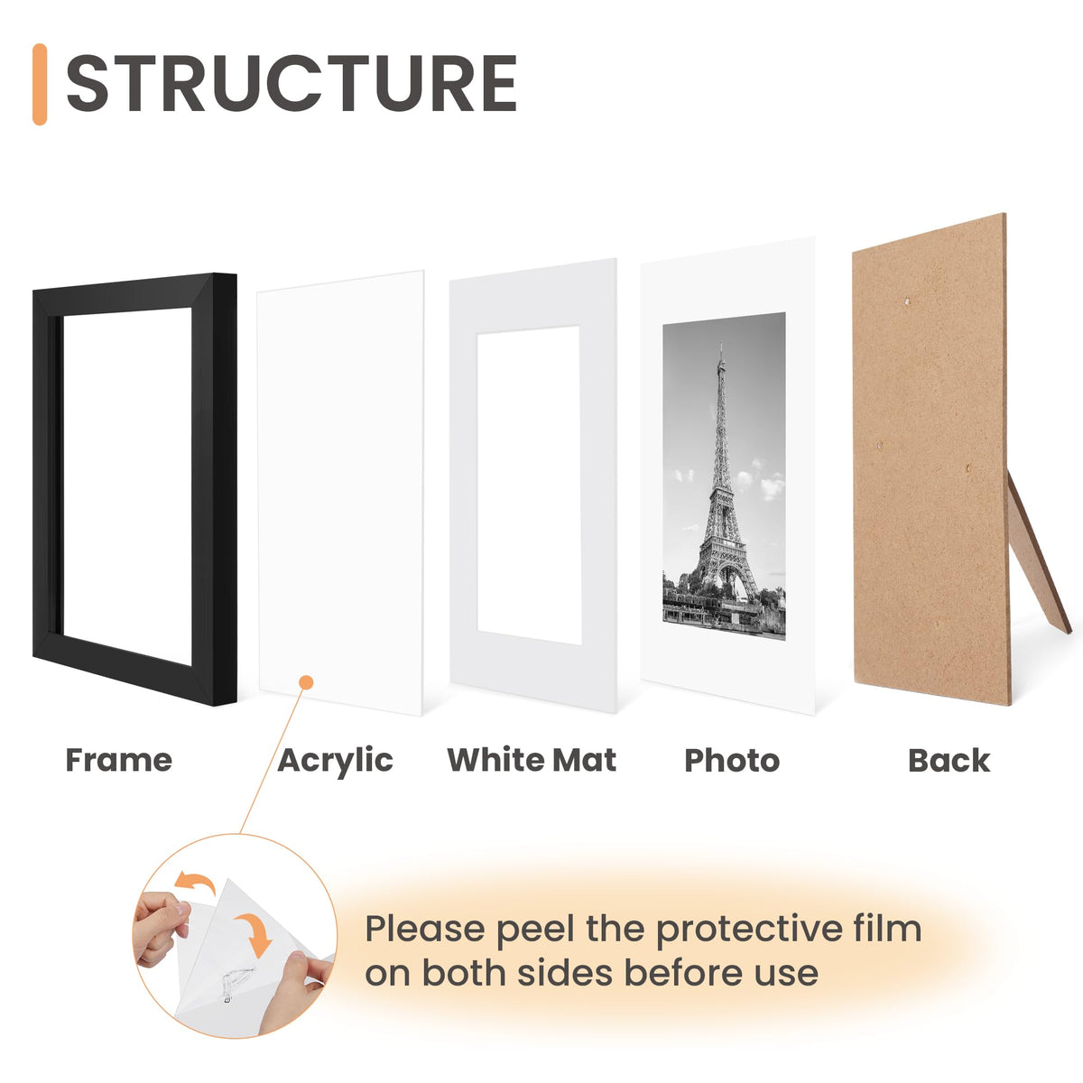 upsimples 4x6 Picture Frame Set of 10, Black 🍁 All In One Marketplace Canada