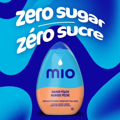 mio Mango Peach Liquid Water Enhancer, 48 mL Bottle (Pack of 12)