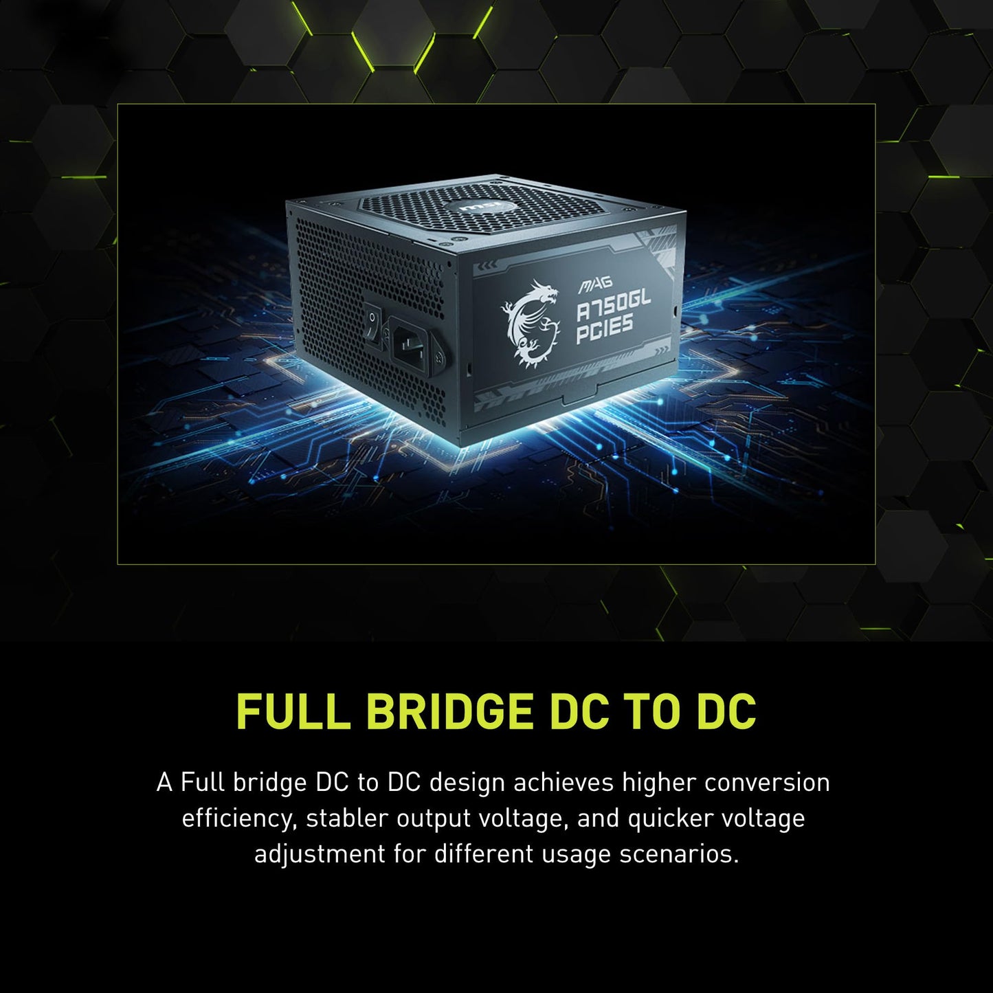 MSI MAG A750GL PCIE5, Fully Modular Compact Gaming 750W Power Supply, 80+ Gold, ATX 3.1 & PCIe 5.1 Ready, Native Dual-Color 12V-2x6 Cable, 10 Year Warranty 🍁 All In One Marketplace Canada