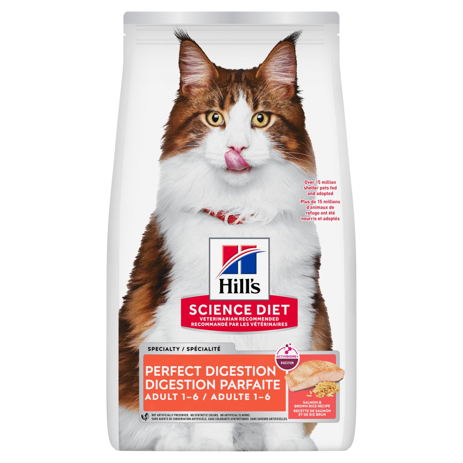 Hill's Science Diet Adult Perfect Digestion Salmon, Brown Rice & Whole Oats Recipe Dry Cat Food 1.58 kg Bag Hill's Science Diet