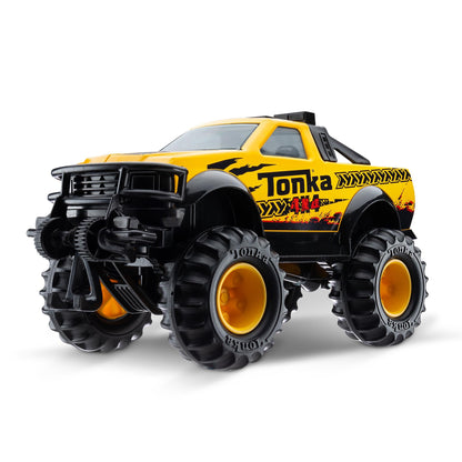 Tonka Steel Classics, Classic 4x4 Pickup Truck – Made with Steel and Sturdy Plastic, Yellow Friction Powered, Boys and Girls, Toddlers Ages 3+, Big Construction Vehicle, Birthday Gift, Holiday Tonka