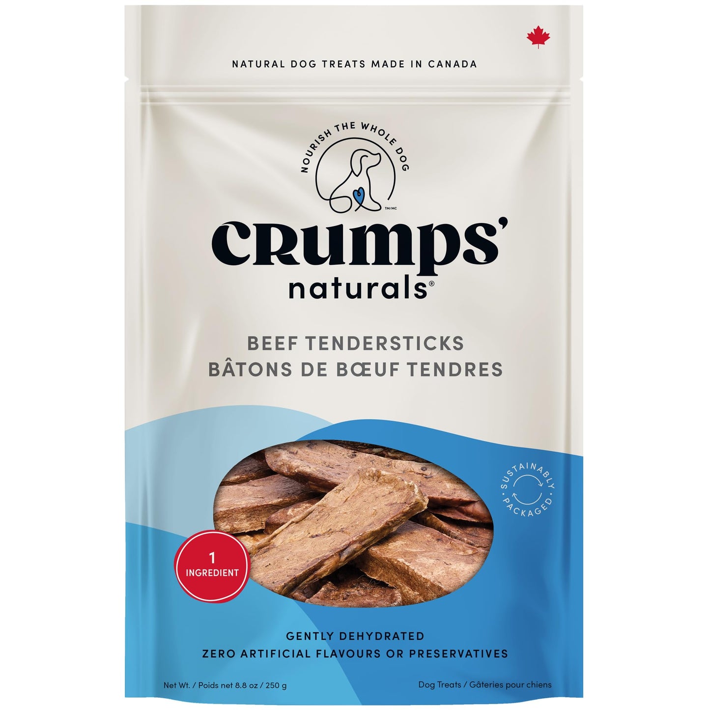 Crumps' Naturals, Beef Tendersticks, 250 g, Dog Treats