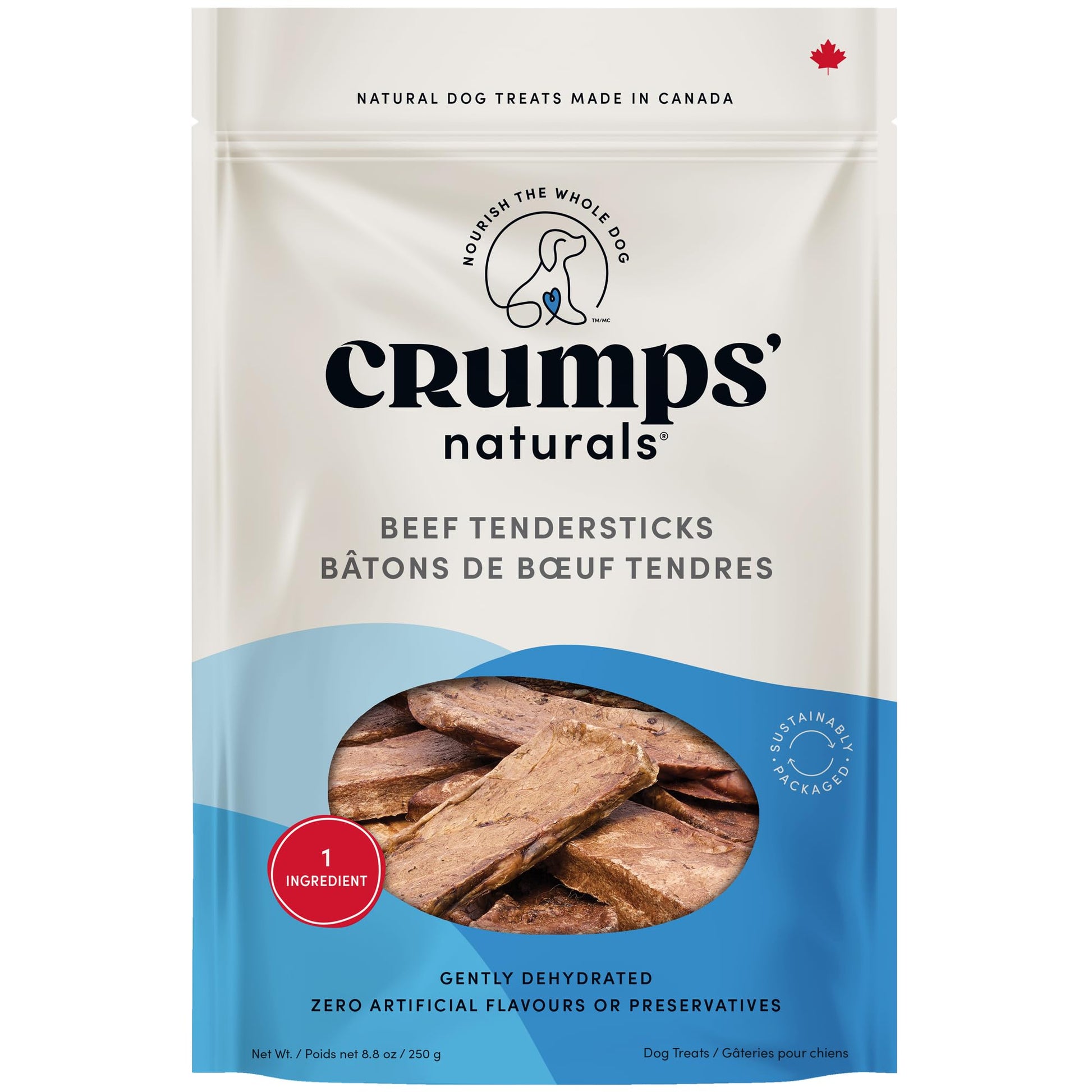 Crumps' Naturals, Beef Tendersticks, 250 g, Dog Treats